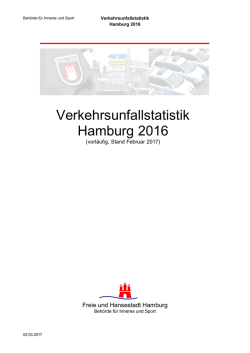 Verkehrsunfallstatistik Hamburg 2016