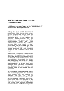 IMMOBILIA Bauer Dieter und das "Vorstadt-Juwel"