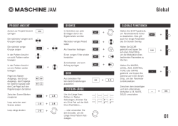 MASCHINE JAM Cheat Sheet German