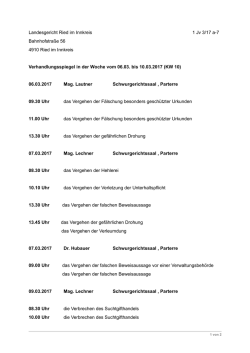 Verhandlungsspiegel KW 10