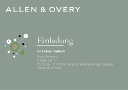 Einladung  - Allen Overy Event Deutschland