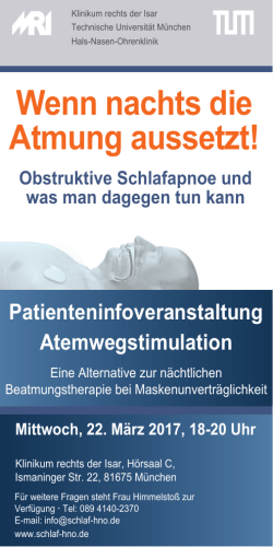 Patienteninfoveranstaltung Atemwegstimulation