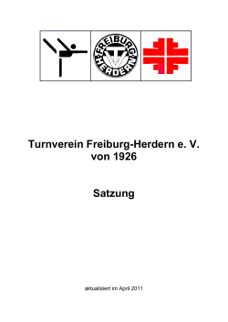 Satzung des TV Herdern, aktueller Stand