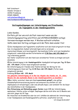 Hundetagesst&auml;tte AGB Januar 2017