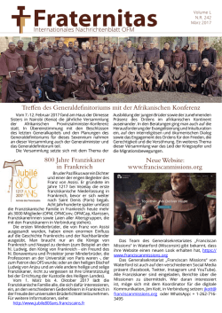 Neue Website: www.franciscanmissions.org 800 Jahre