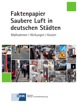 Faktenpapier Saubere Luft in deutschen Städten