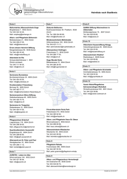 Heimliste nach Stadtkreis