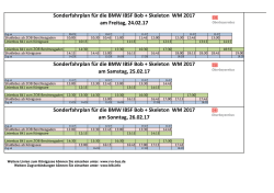 Sonderfahrplan 24.-26. Februar  - RVO-Bus