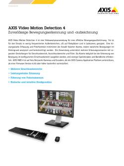 AXIS Video Motion Detection 4