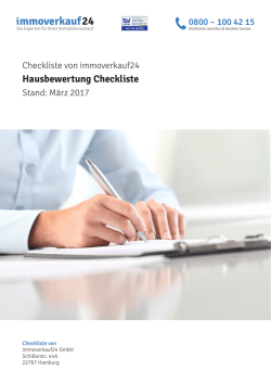 Hausbewertung Checkliste
