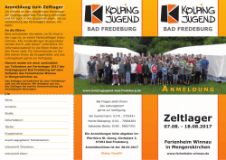 Zeltlager - Kolpingjugend Bad Fredeburg