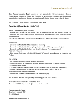 Praktikant | Praktikantin (50%-75%)