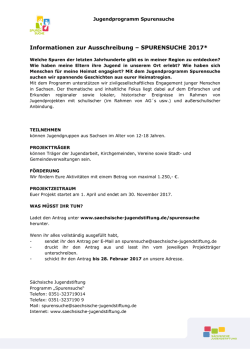 Infoblatt zum Antrag - S&auml;chsische Jugendstiftung