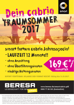 Dein cabrio Traumsommer 2017.