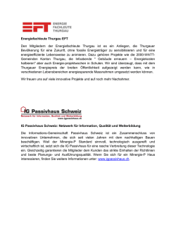 EFT und IG Passivhaus