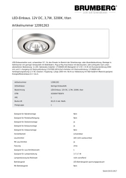 LED-Einbaus. 12V DC, 3,7W, 3200K, titan Artikelnummer 12091263