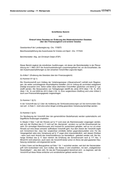 Schriftl. Bericht - Niedersächsischer Landtag