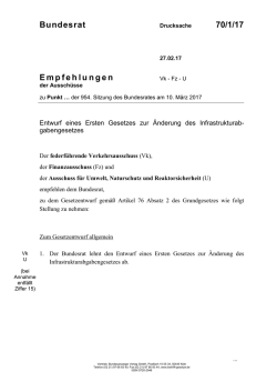 Bundesrat 70/1/17 Empfehlungen - Umwelt