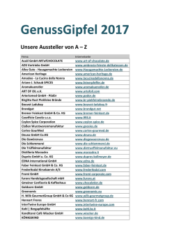 unsere Aussteller 2017