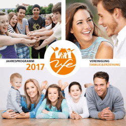 Jahresprogramm 2017 ist aufgeschaltet
