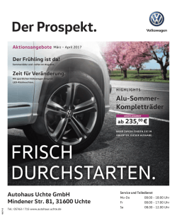 Zum Prospekt - Autohaus Uchte GmbH