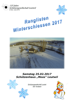 Rangliste Winterschiessen Leutwil