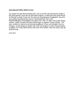 Jahresbericht 2016, MUKI-Turnen