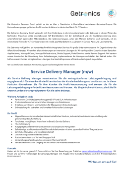 Service Delivery Manager (m/w)