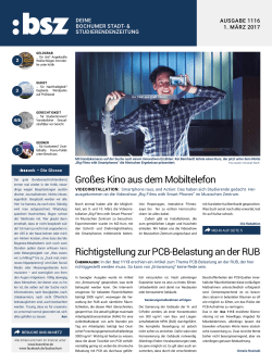 bsz- Ausgabe 1116 vom 1. März 2017 - Bochumer Stadt