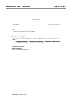Drs. 17/7470 - Nieders&auml;chsischer Landtag