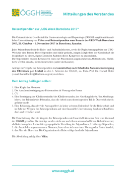 UEG Reisestipendium - Österreichische Gesellschaft für