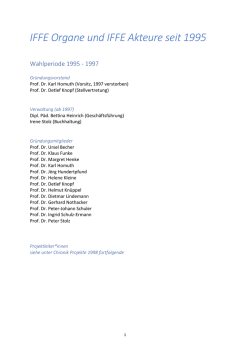 Organe und Akteure 1995-2017