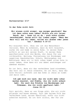 In der Ruhe wirkt Gott - Hubert Grass Ministries