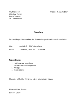 Einladung - VFL Knesebeck