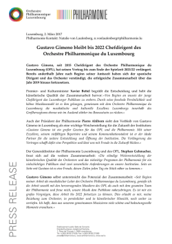 Gustavo Gimeno bleibt bis 2022 Chefdirigent des Orchestre