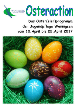 Osteraction 2017 - Jugendpflege der Gemeinde Wennigsen (Deister)