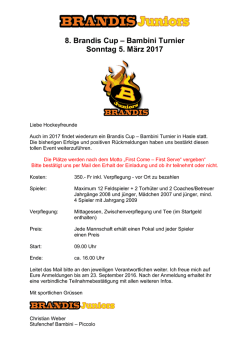 Infos - bei den Brandis Juniors