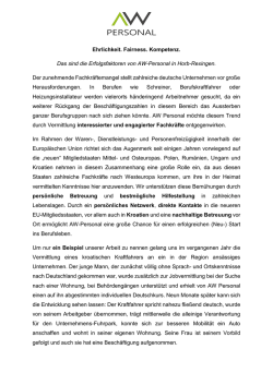 Ehrlichkeit. Fairness. Kompetenz. Das sind die