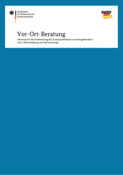 Hinweise f&uuml;r die Anerkennung der Antragsberechtigung