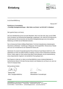 Programm - SACHSENMETALL