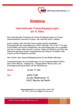 Einladung - AWO Bernau