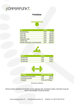 Preisliste
