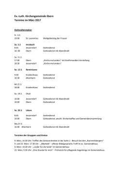 Gottesdiensttermine