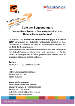 HZ Cafe der Begegnungen IBZ 2017 - Selbsthilfe