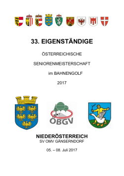 Ausschreibung österreichische Meisterschaft Senioren 2017