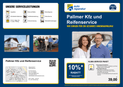 Zum Prospekt - Pallmer Kfz und Reifenservice
