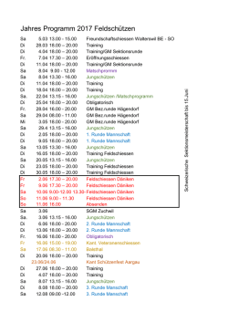 Vereins Jahresprogramm