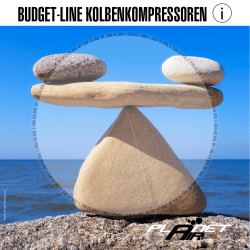 BUDGET-LINE KOLBENKOmprEssOrEN - PLANET