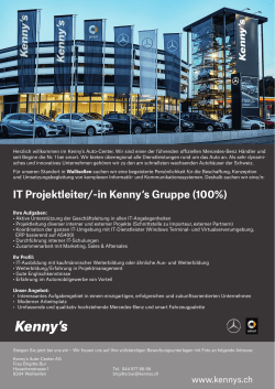 IT Projektleiter/-in Kenny`s Gruppe - Kenny`s Auto