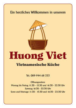 Speisekarte  - Huong Viet Heimstetten
